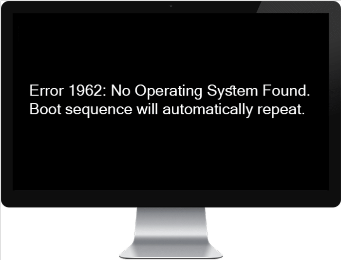 Lenovo, Ошибка 1962/Error 1962:No operating system found?